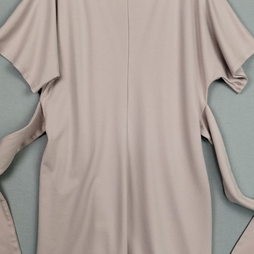 Nwot Express Women XL T-Shirt Dress Dusty Pink Tie Front Short Sleeve - Picture 5 of 10